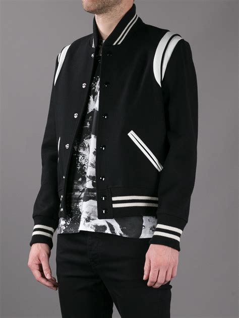 saint laurent varsity jacket men's.